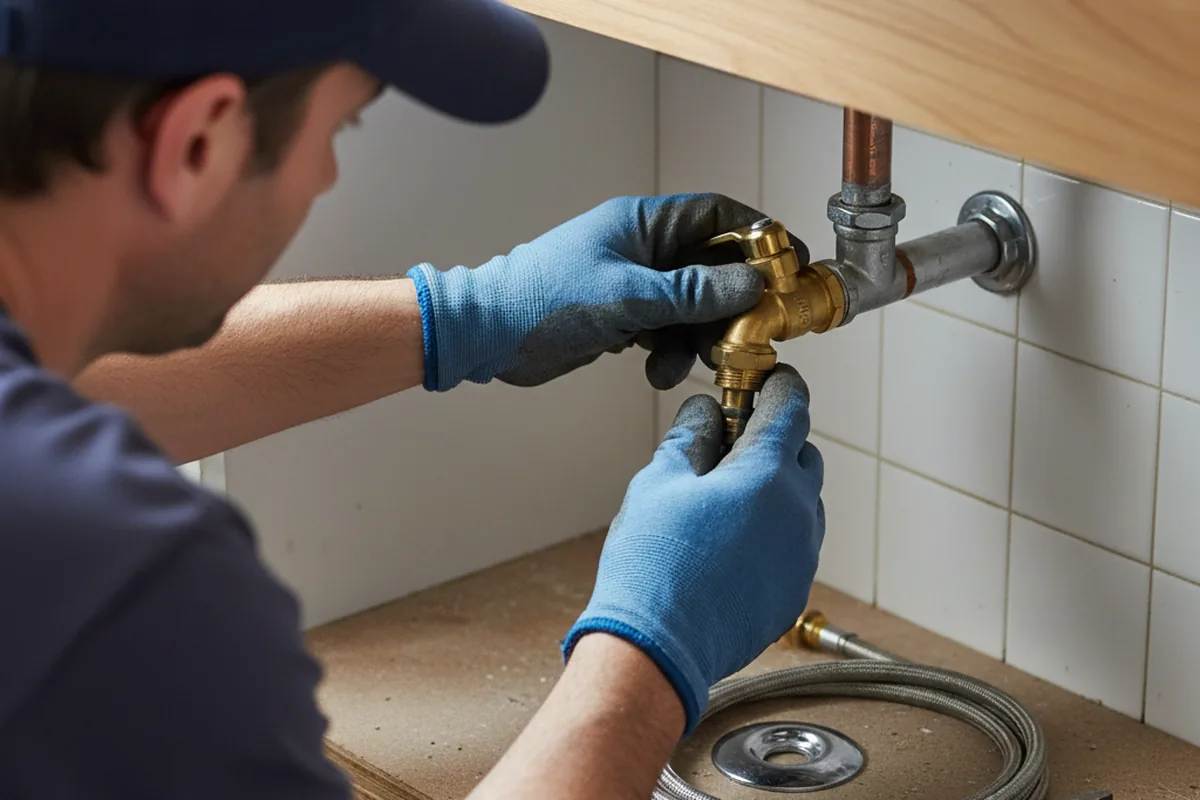 Shutoff valve and fitting work during Emergency Plumbing in La Blanca